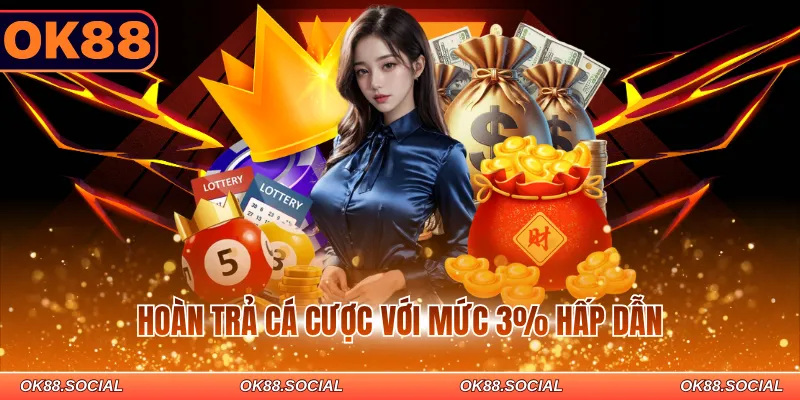 Hoàn trả cá cược với mức 3% hấp dẫn